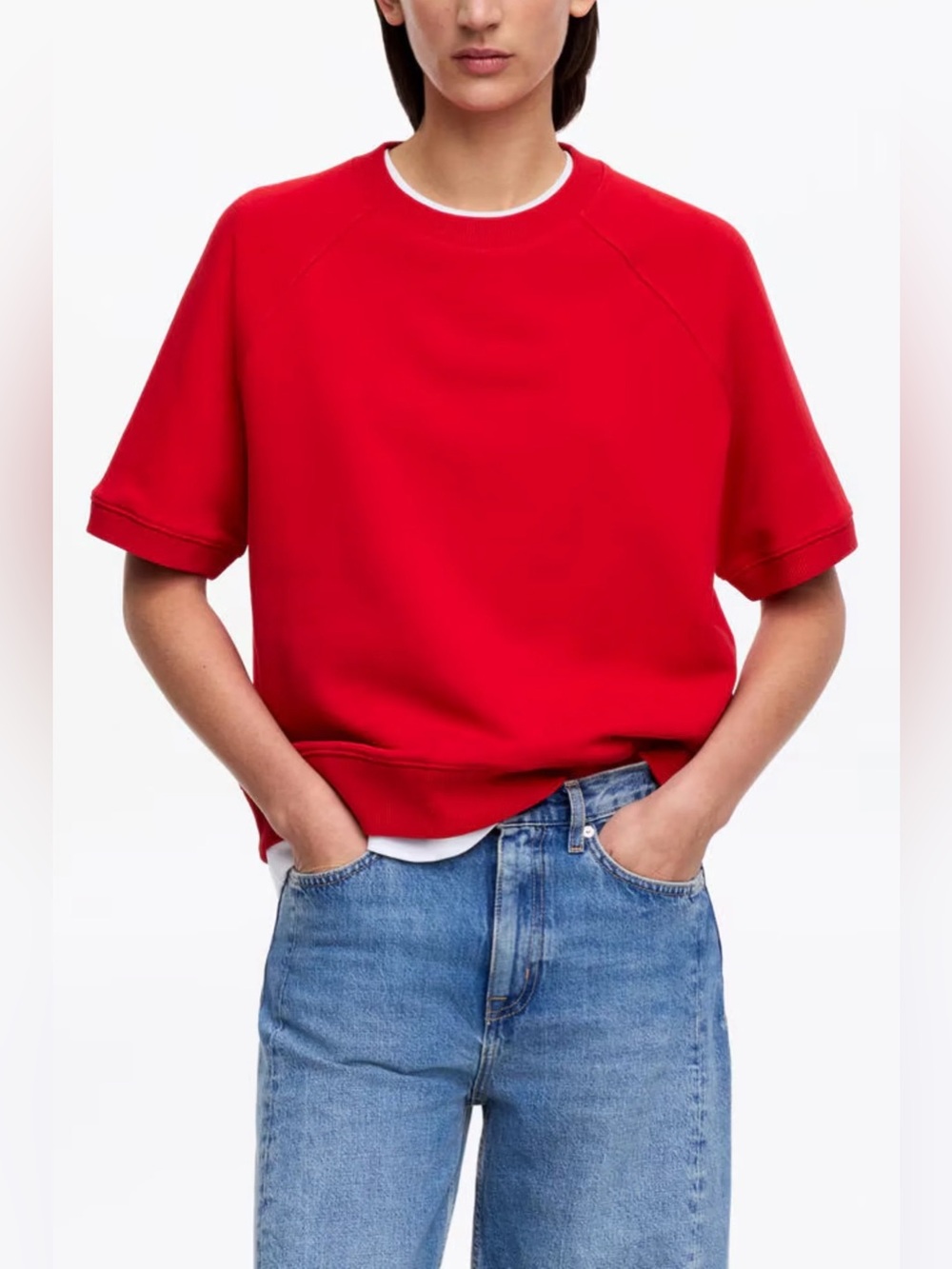 Ripzone Red Short-Sleeve Sweatshirt